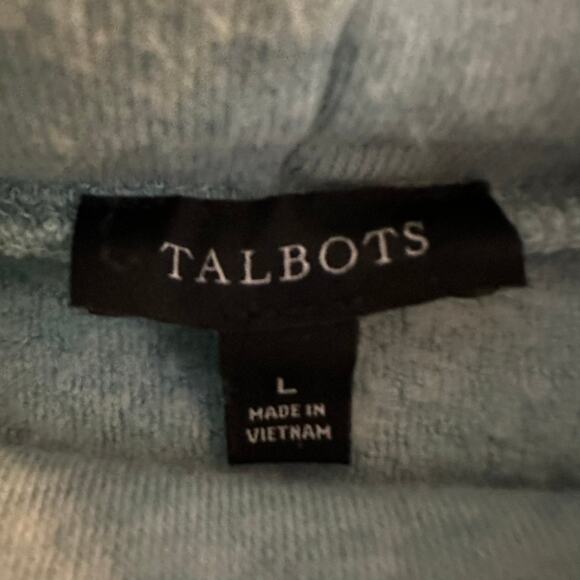 Featherweight Fleece Cowl-Neck Pullover Sea-Moss Color Size Large - Picture 2 of 6